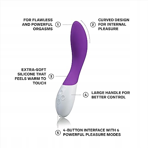 LELO MONA 2 Wibrator G Punkt Dla Kobiet Bezprzewodowy Masażer Fioletowy — miniatura 4