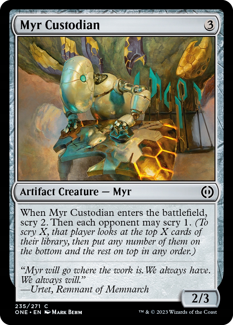 Mtg 4x Myr Custodian Foil