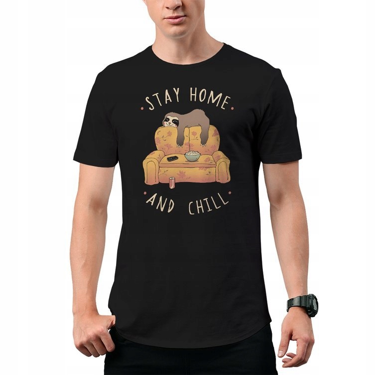 

Koszulka T-Shirt Stay Home N Chill Sloth S