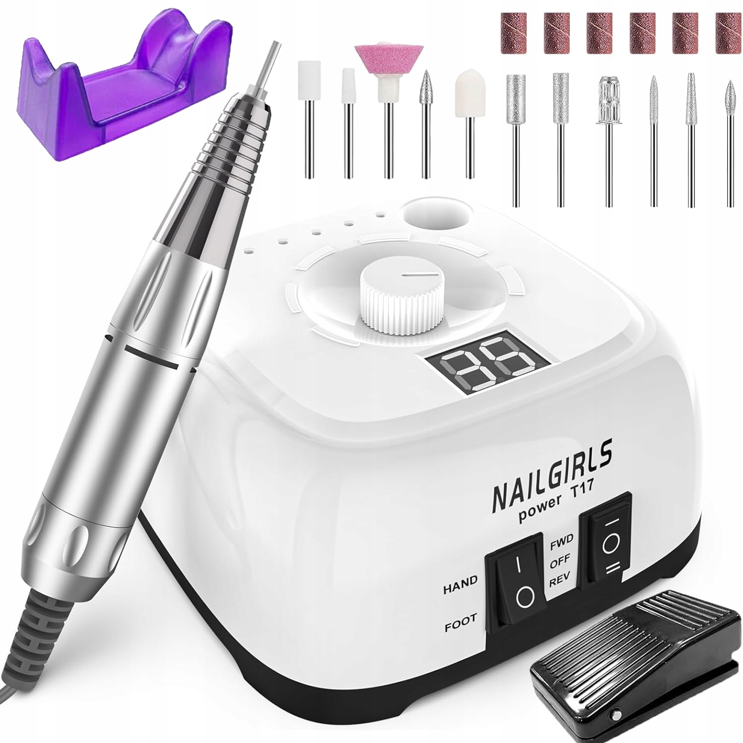 Elektrická Bruska Na Panokci Manikúru Pedikúra Výkonná 25W Frézy