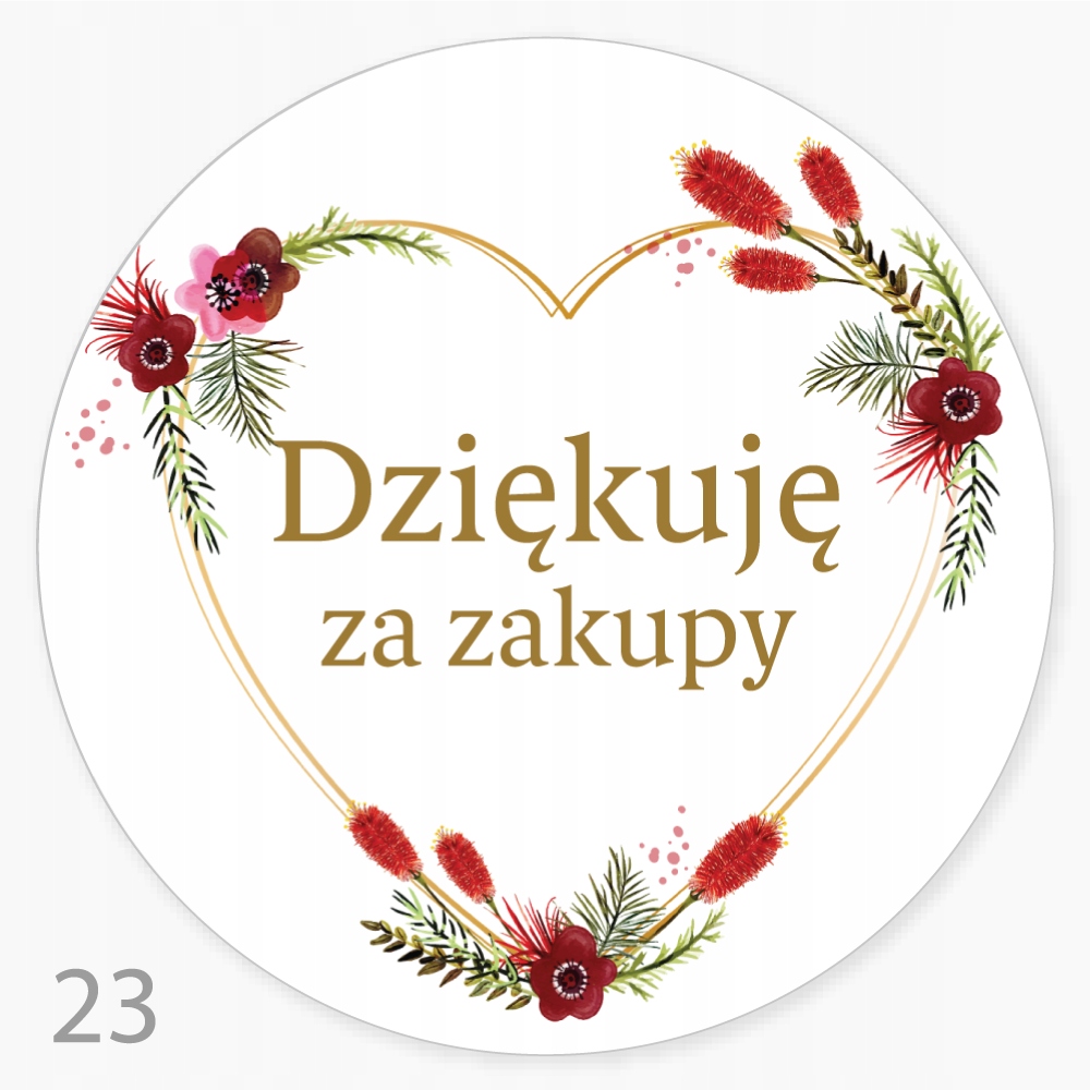 

Etykieta, naklejka Dziękuję Za Zakupy 55mm 100szt