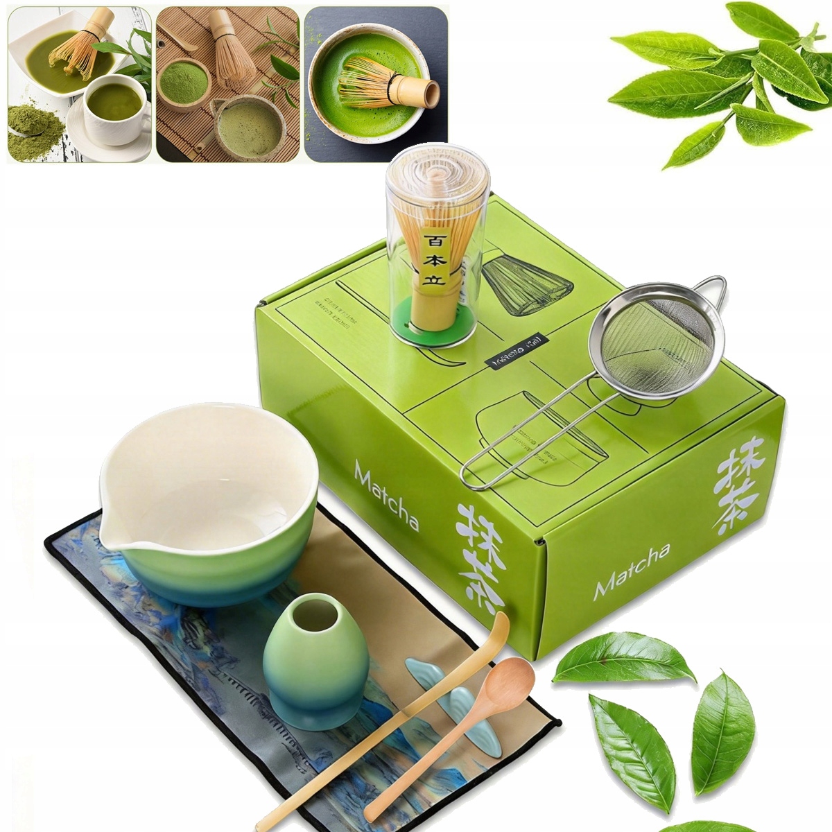 Bambusová Sada Na Výrobu Matchy Šlehací Metla Lžíce Chasen, Metla 8KS