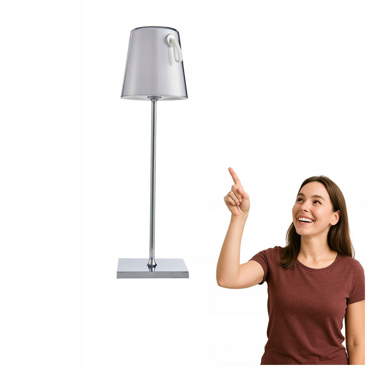 Bezdrátová Led lampa Ostap 5W Chrom IP54 na terasu Italux