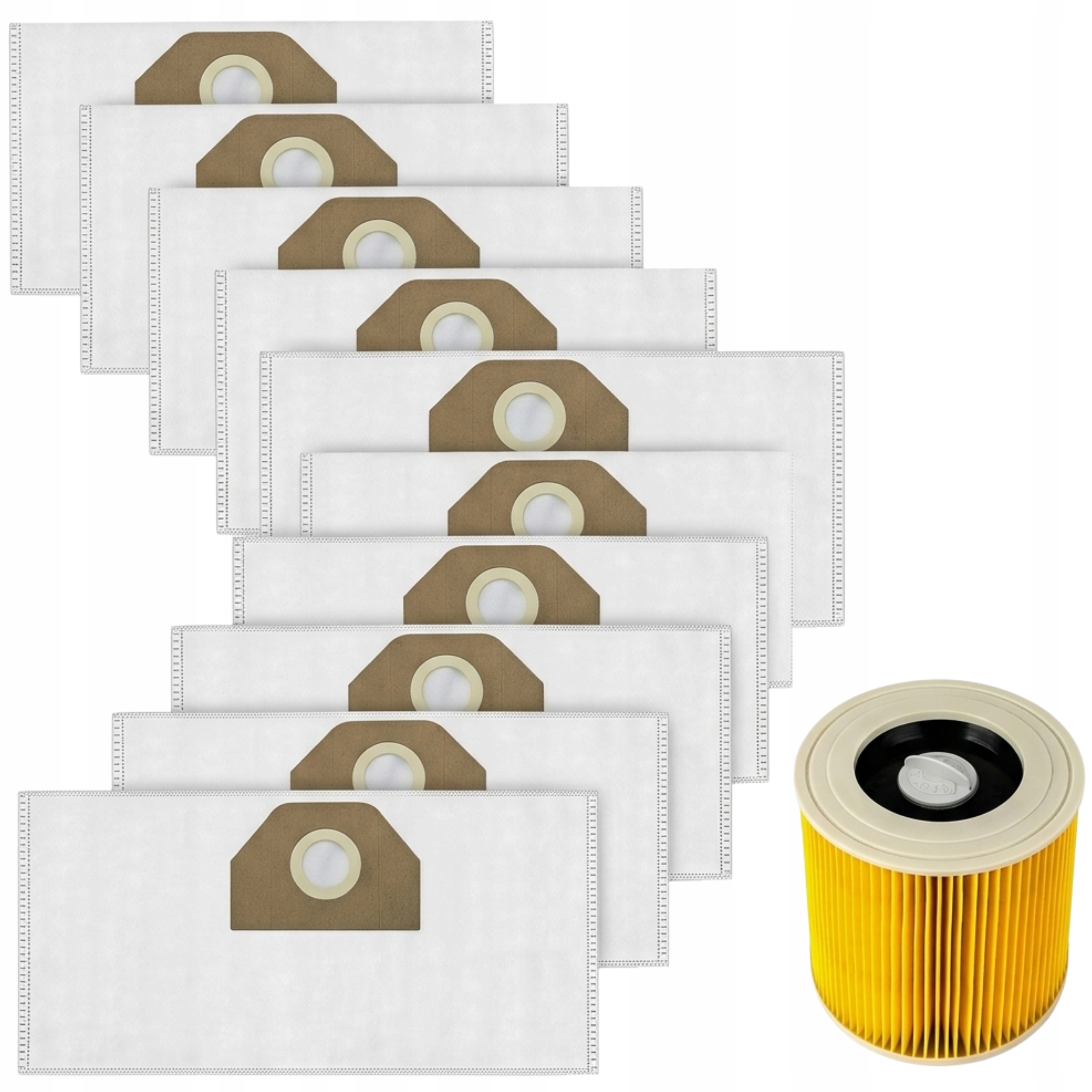 10x Worki Do Odkurzacza Karcher WD3 WD2 Plus MV2 MV3 SE4001 10 Szt Filtr
