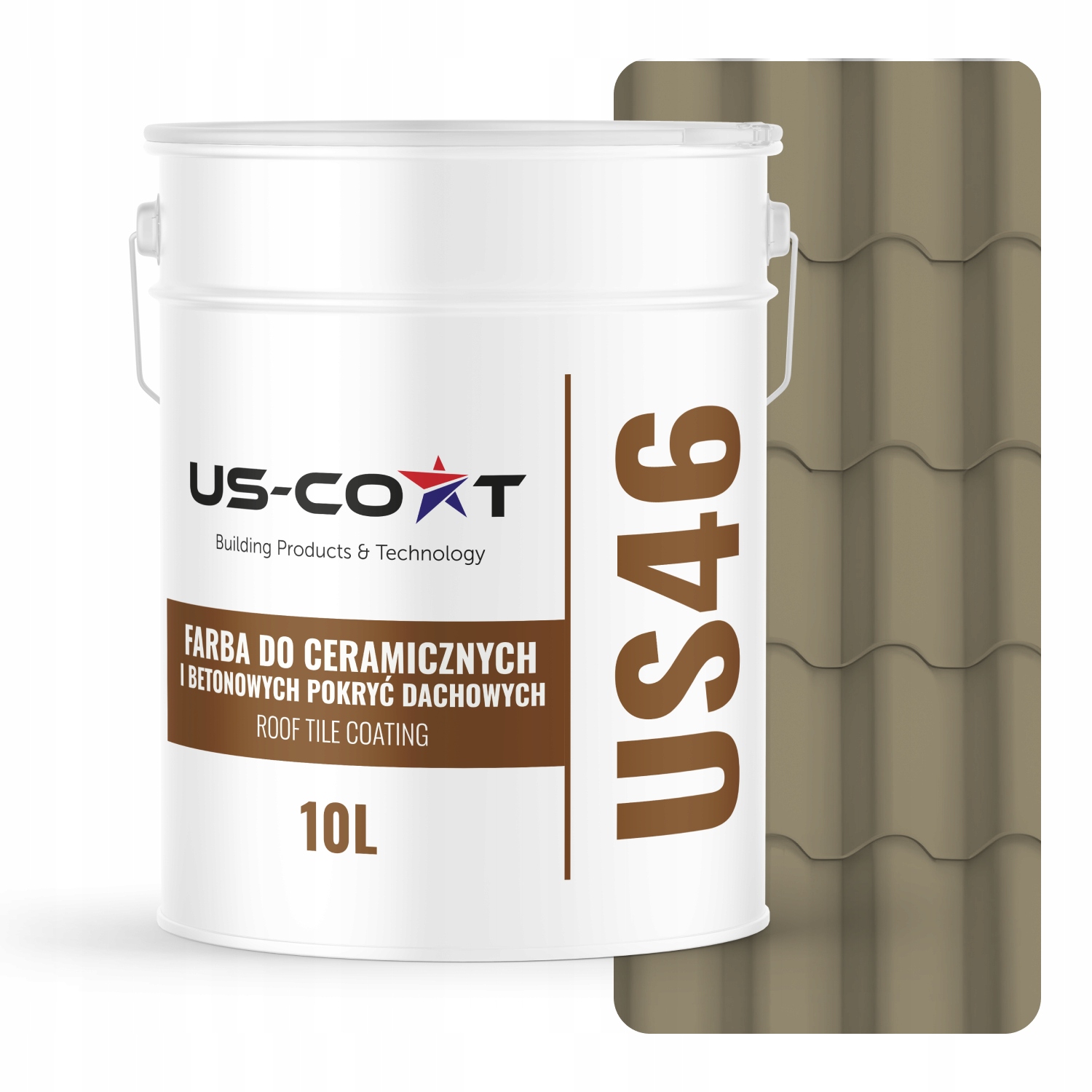 Povrchová Farba Na Strechu Keramická 10 L Sivá Žltkastá 7034 Saténová