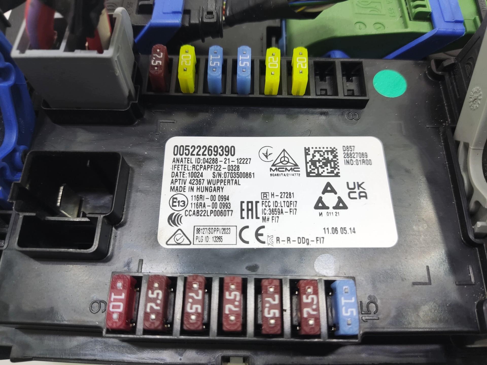 modulo scatola BCM FIAT 500E II 2020-2025 00522269390