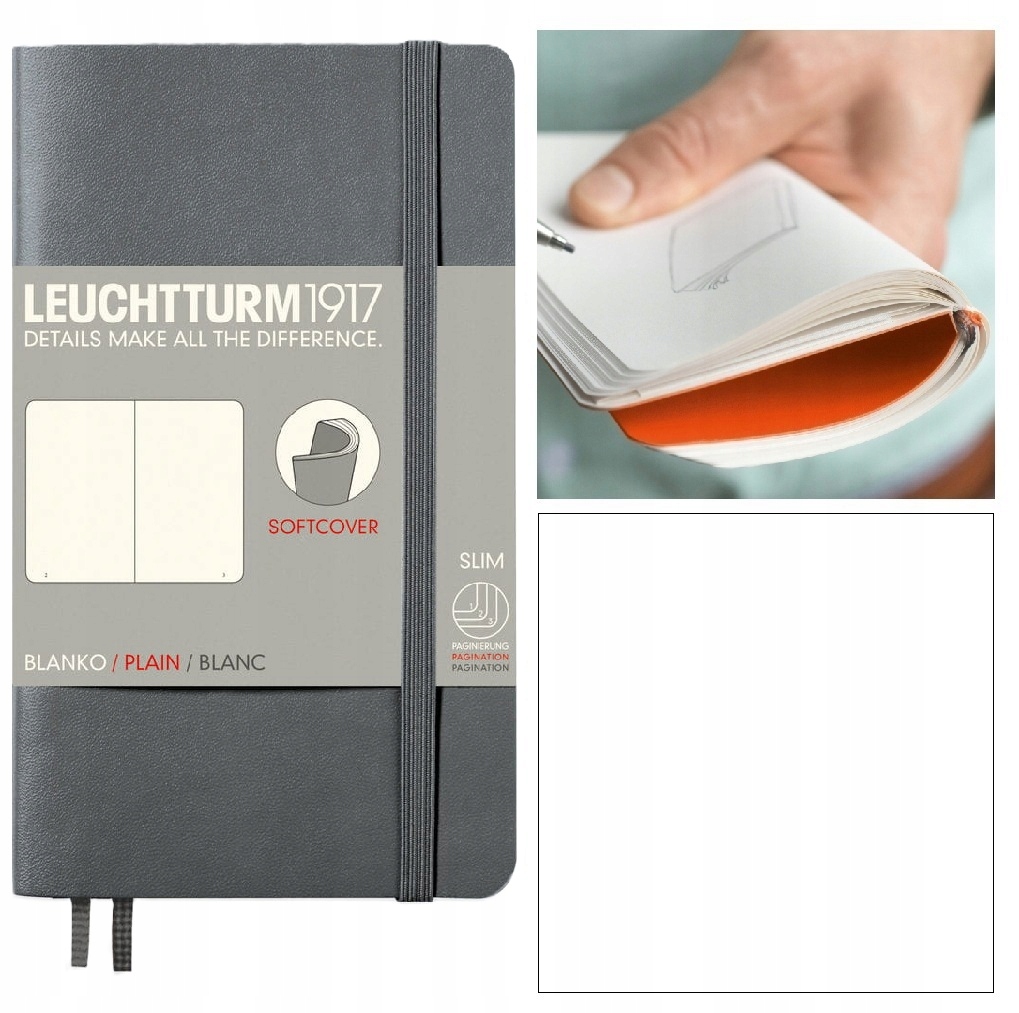 LEUCHTTURM1917 Notatnik Notes A6 szkicownik zeszyt gładki Antracytowy