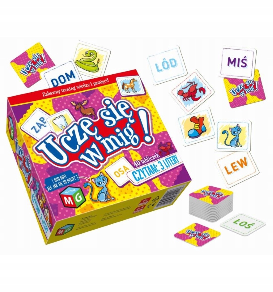 CZYTAM 3 LITERY gra MEMO memory PAMIĘĆ zabawa
