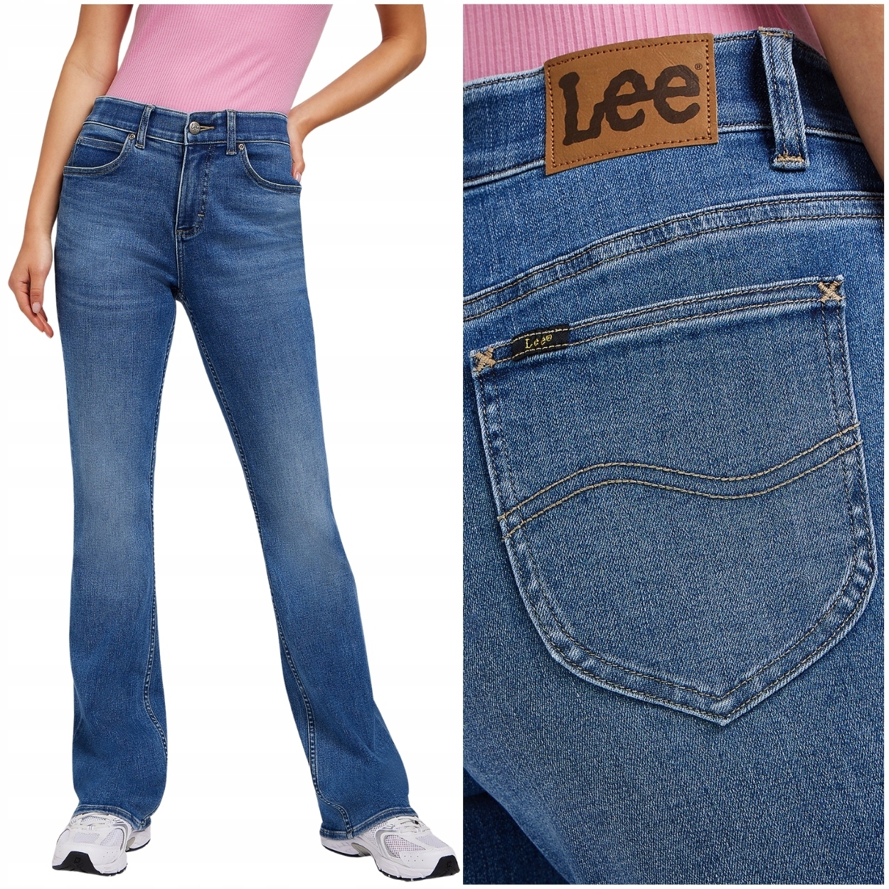 Lee Ulc Bootcut Džins pohodlné rozšiřitelné dámské džínové kalhoty W30 L31