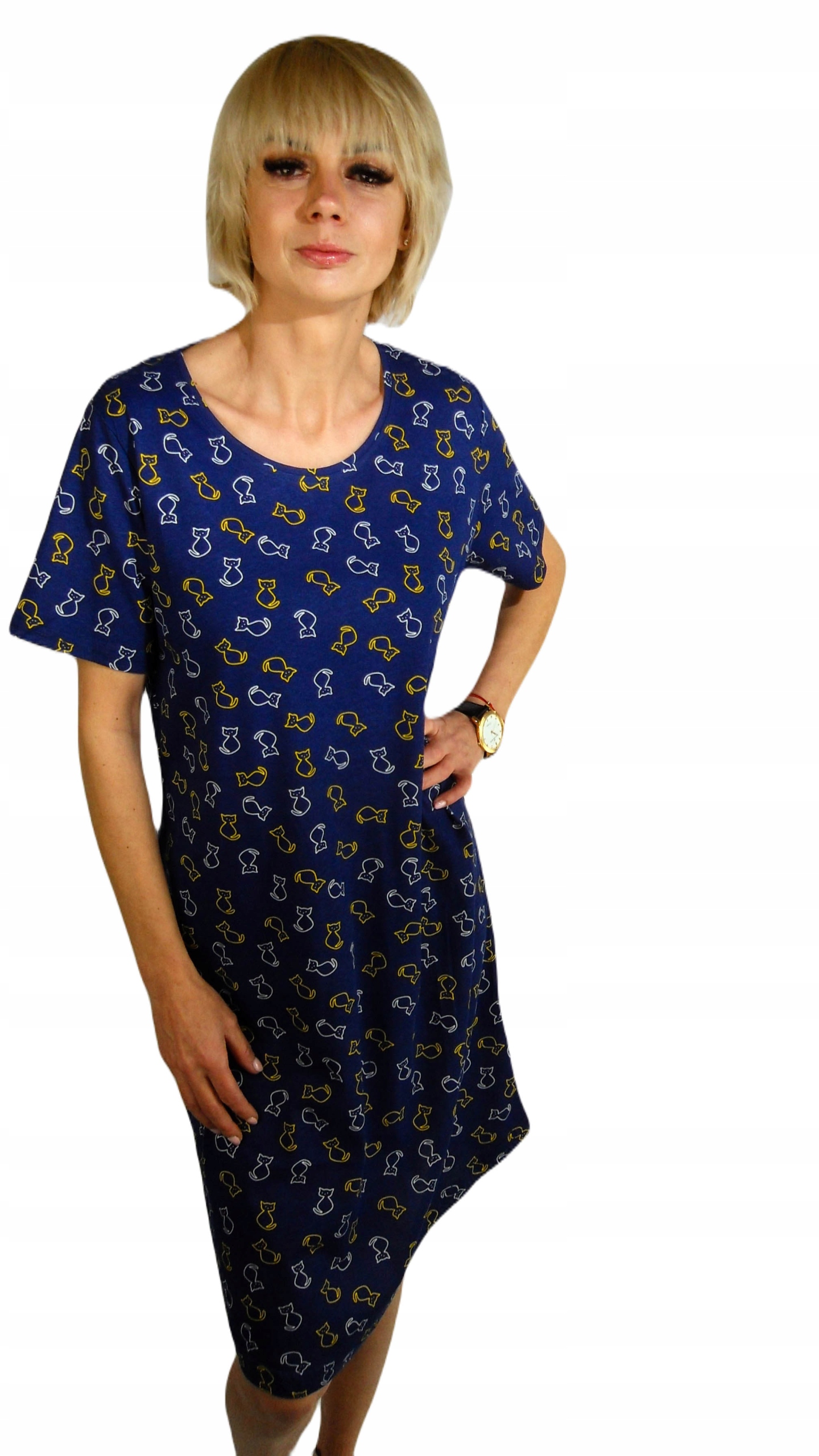 KOSZULA NOCNA DAMSKA bawełniana Wygodna MILUTKA L Marka bez marki