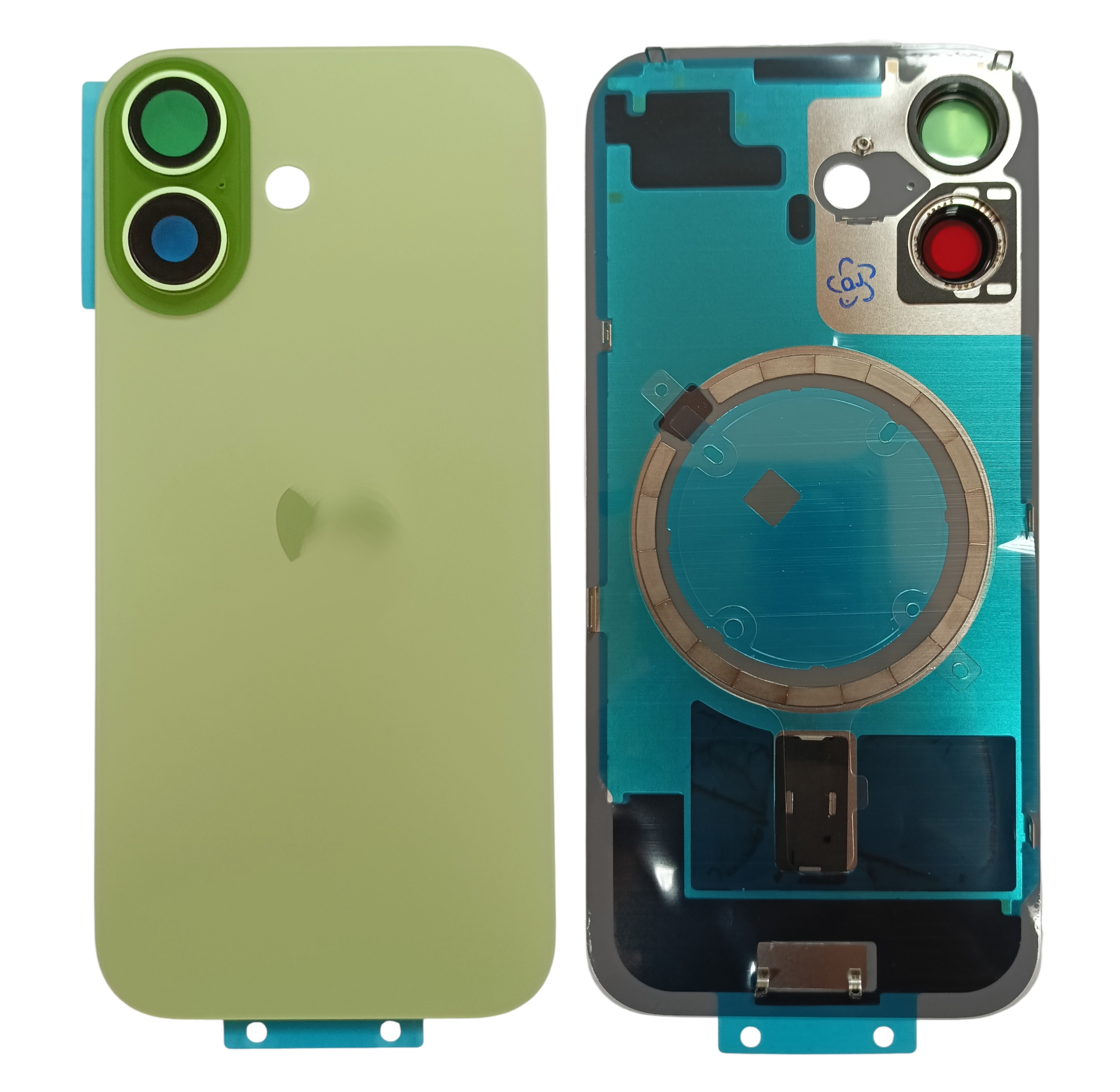 Jednopólová klapka Zadní Kryt pro iPhone 17 Zelená s rámečkem a magnety Hq