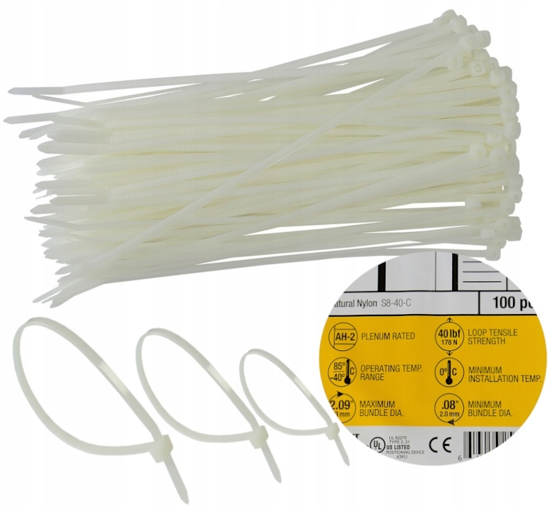 КАБЕЛЬНЫЕ СТЯЖКИ TRYTKI WHITE 3, 6X200