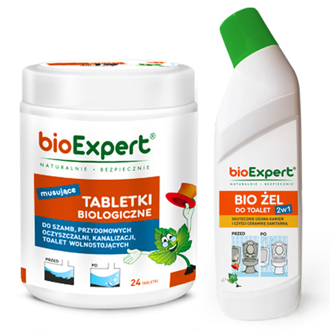 

tabletki do szamba bioExpert 24 sztuki Żel do Wc