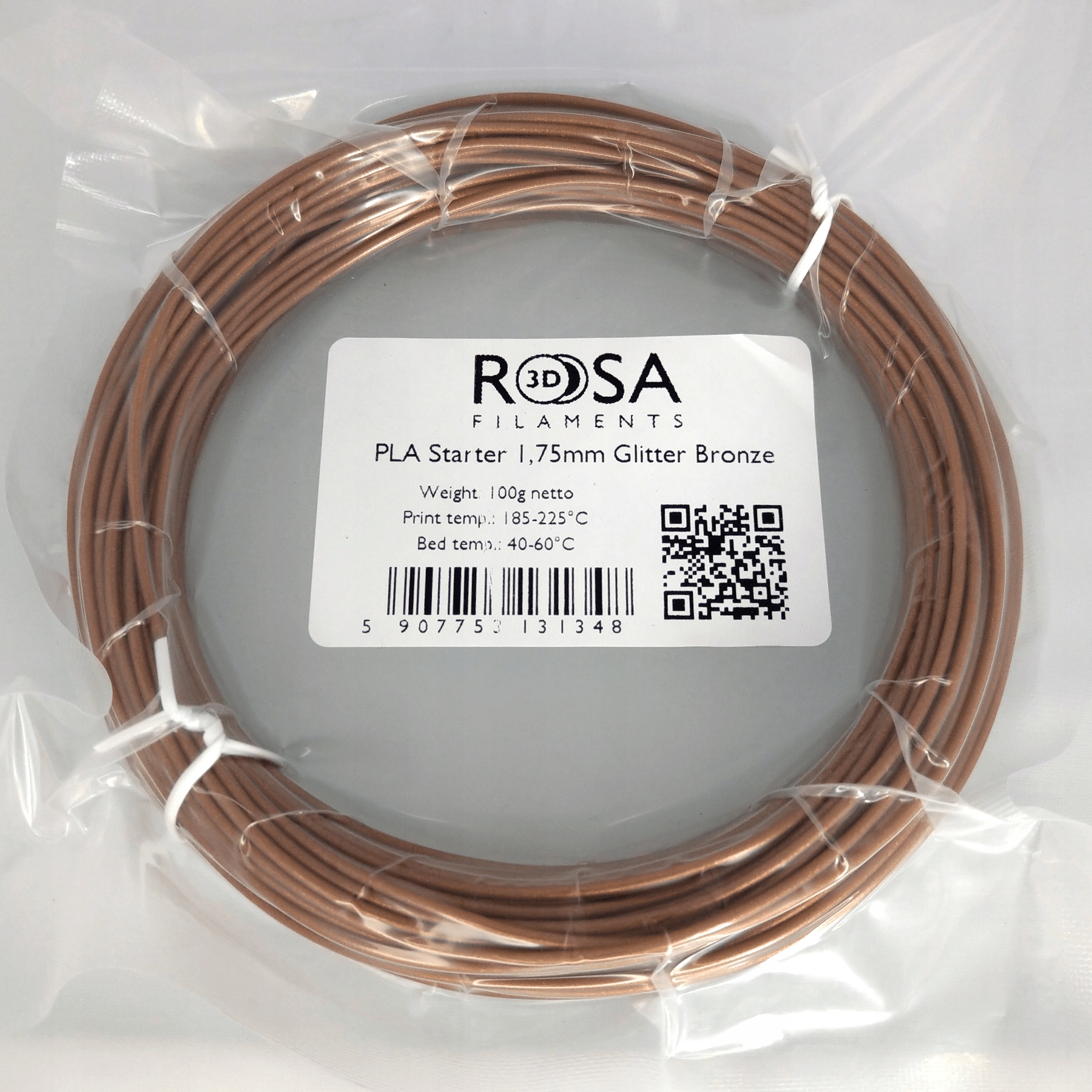 

Filament ROSA3D Pla 1,75mm 100g brązowy błyszczący