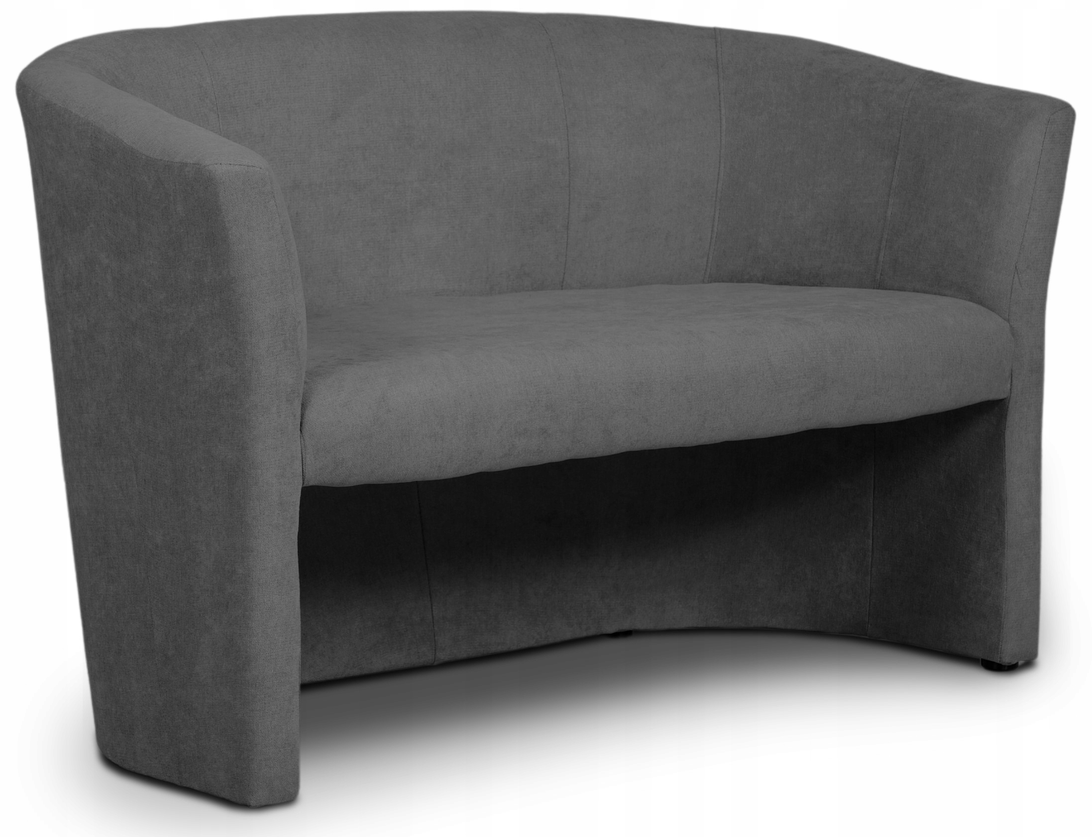 Malá pohovka do obývacího pokoje Cafe pro 2 osoby Elegantní mikrovlákno Tmavě šedá