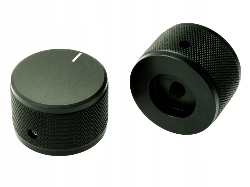 GAŁKA ALUMINIOWA CZARNA RADEŁKOWANA MAT 38X25 Symbol GAŁ 38X25 CZ RAD MAT