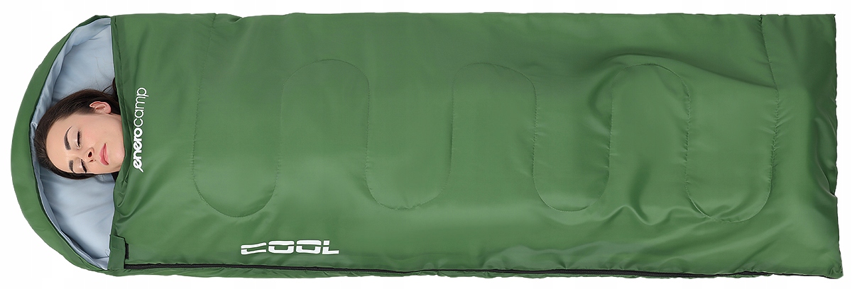 KEMPINGOWY ŚPIWÓR COOL 210X70CM ZIELONY ENERO CAMP Model Cool