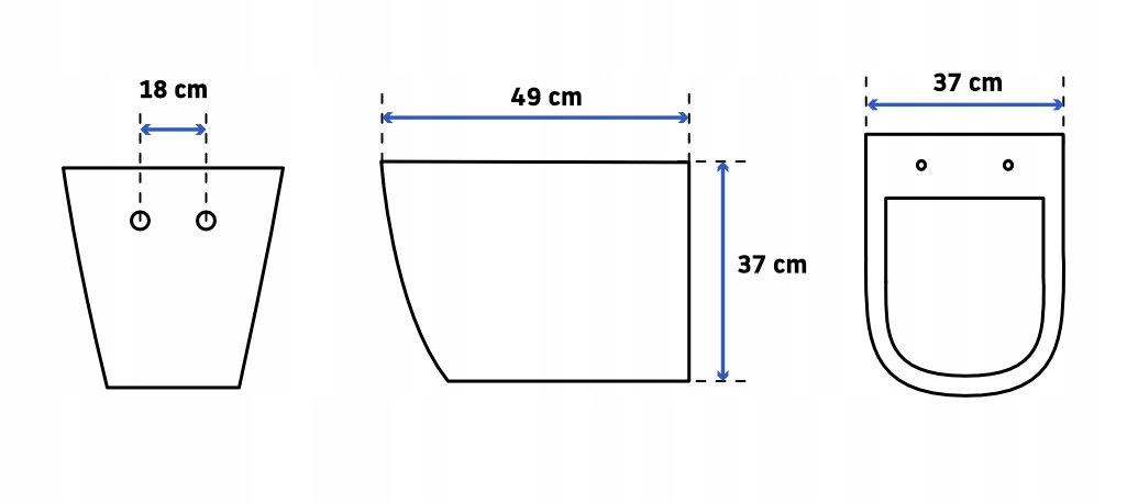 Misa WC Czarna Bezrantowa Carlo Rea Matowa Marka Rea