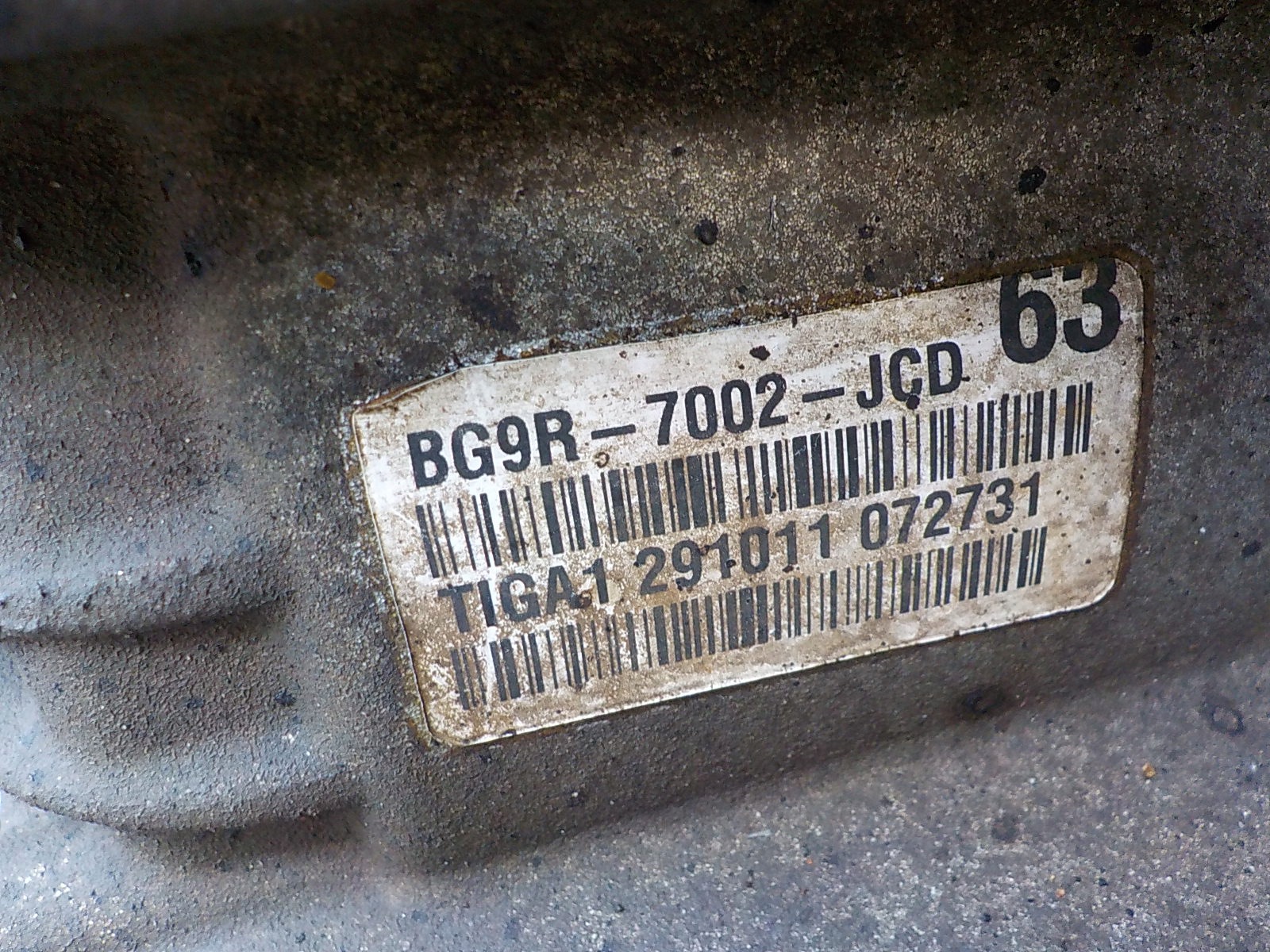 VOLVO S60 II 1.6 D ORG Getriebe BG9R-7002-JCD