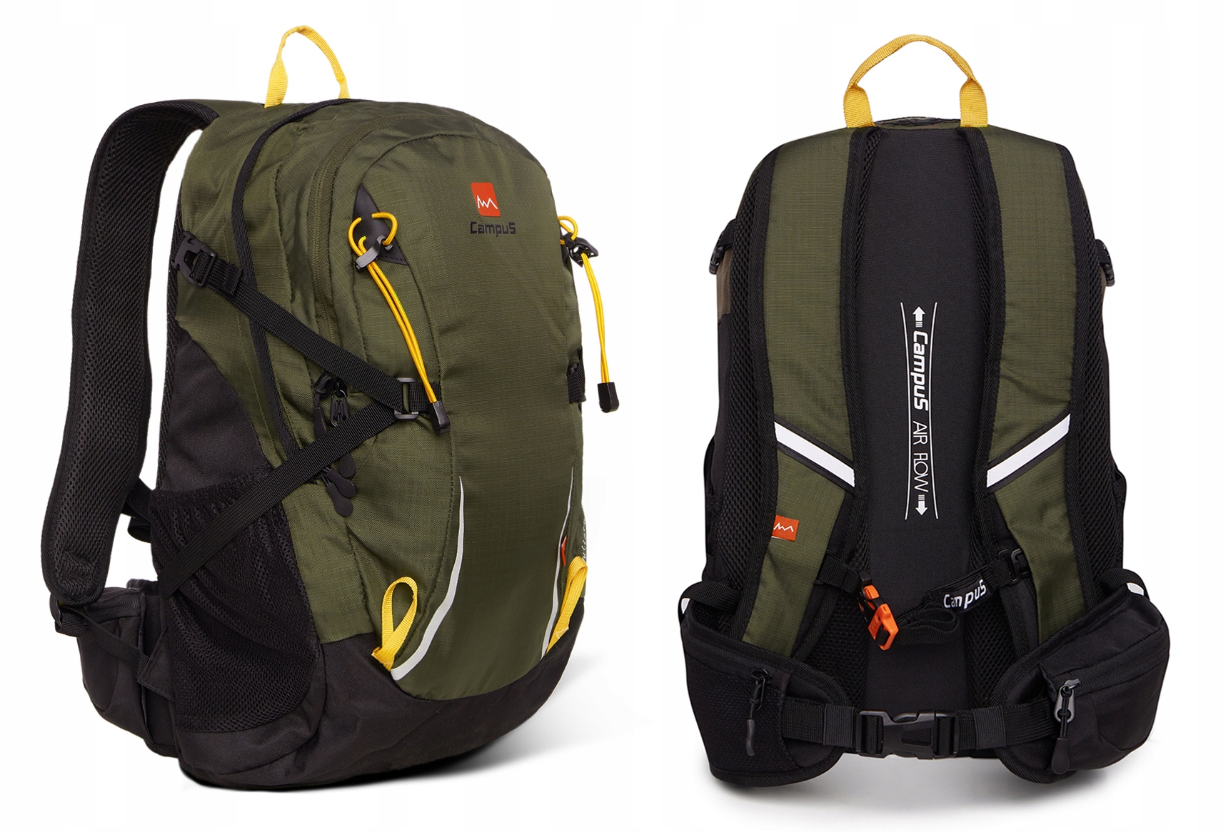 Lehký Batoh Campus Mullaco 30L Odvětraná Záda Olivová Barva