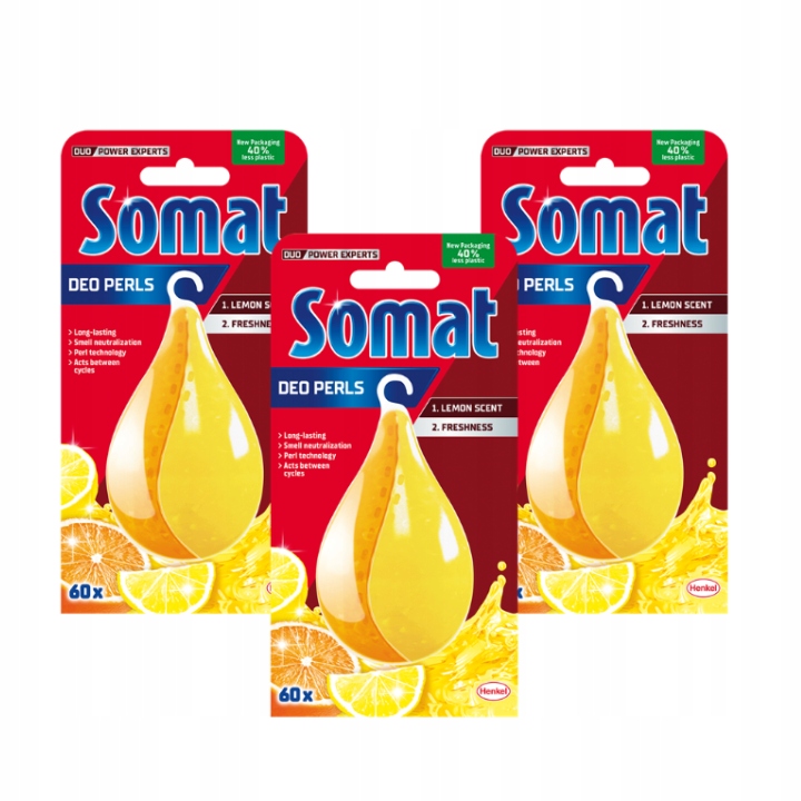 Levně Somat Deo Perls Zapach do zmywarki Lemon 3 szt