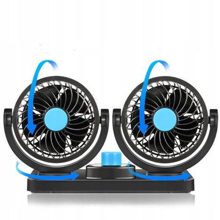 MOCNY WIATRAK WENTYLATOR SAMOCHODOWY PODWÓJNY 12V Producent Amio