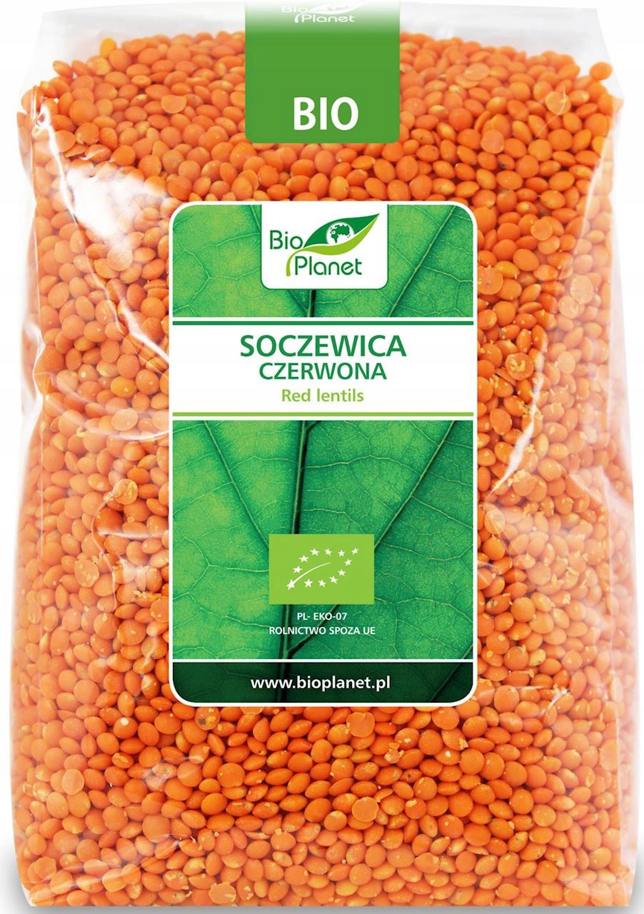 Levně 2x Červená čočka Bio 1 kg