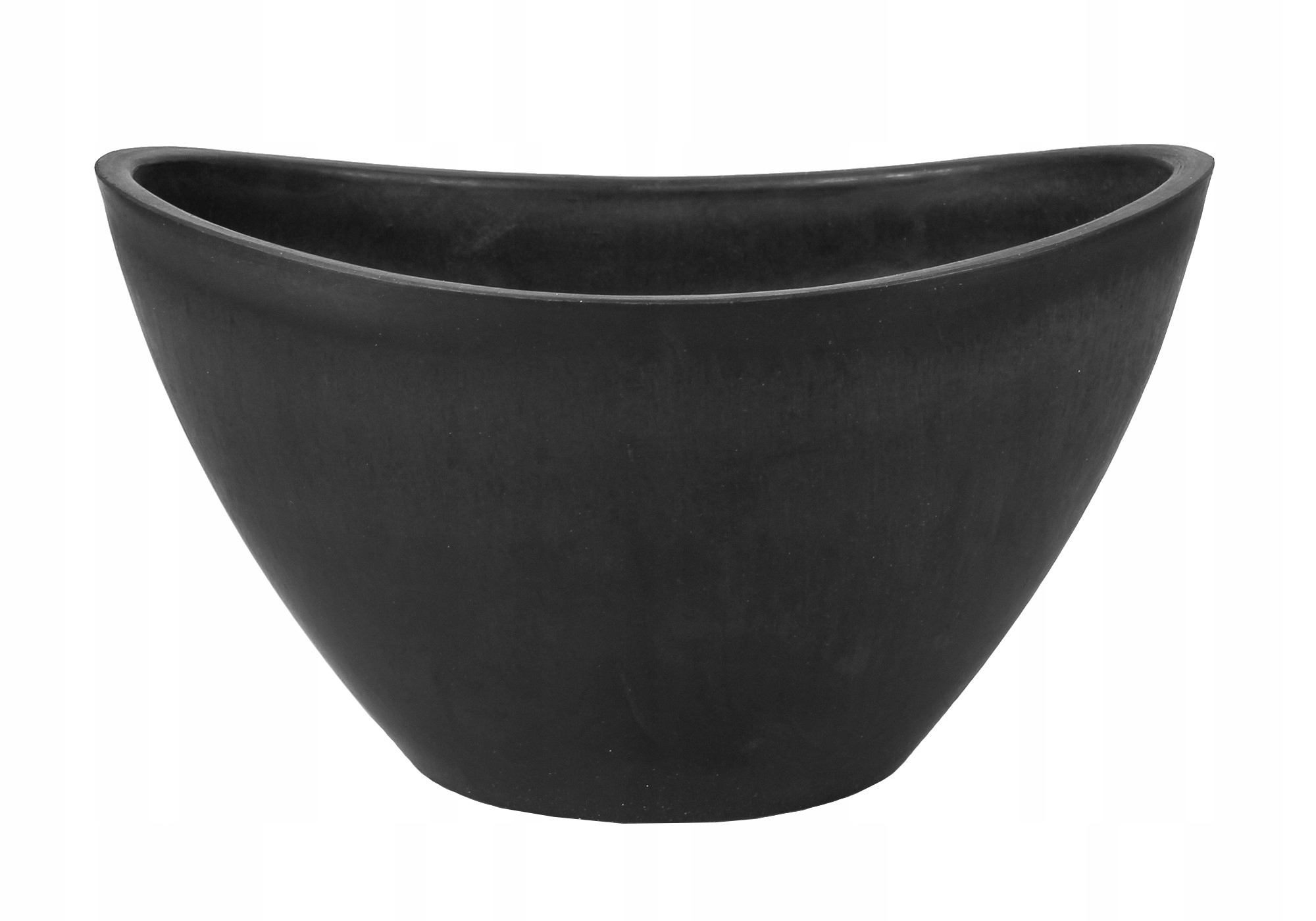 

Czarna Donica Z Kompozytu Łódka 30x22x17 cm