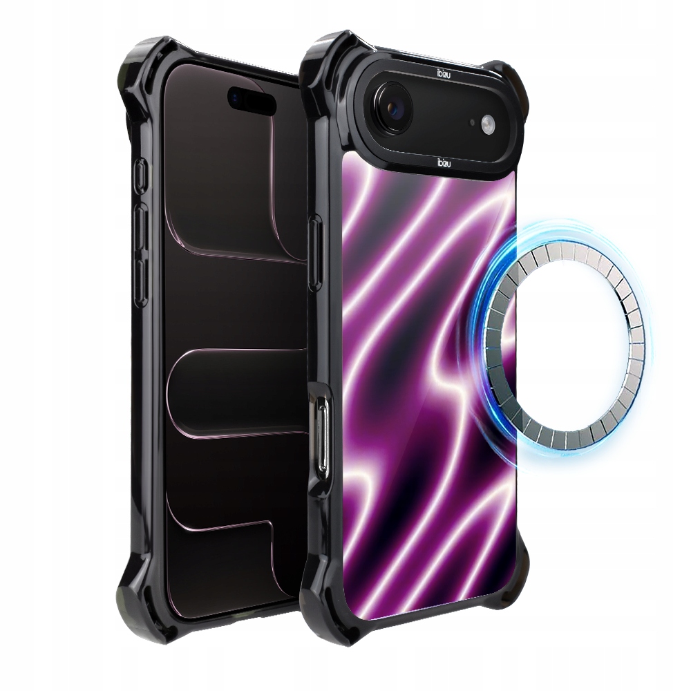 Pouzdro pro iPhone Air Ibizu DropGuard Ultra s MagSafe, neonová vlna