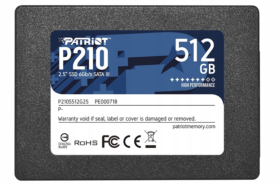 

Dysk Ssd Patriot P210 512GB Sata III 2,5"