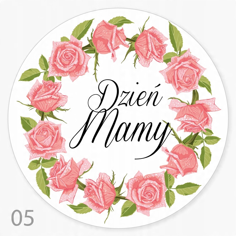 

Naklejki Dzień Mamy hand made podziękowanie 48 szt