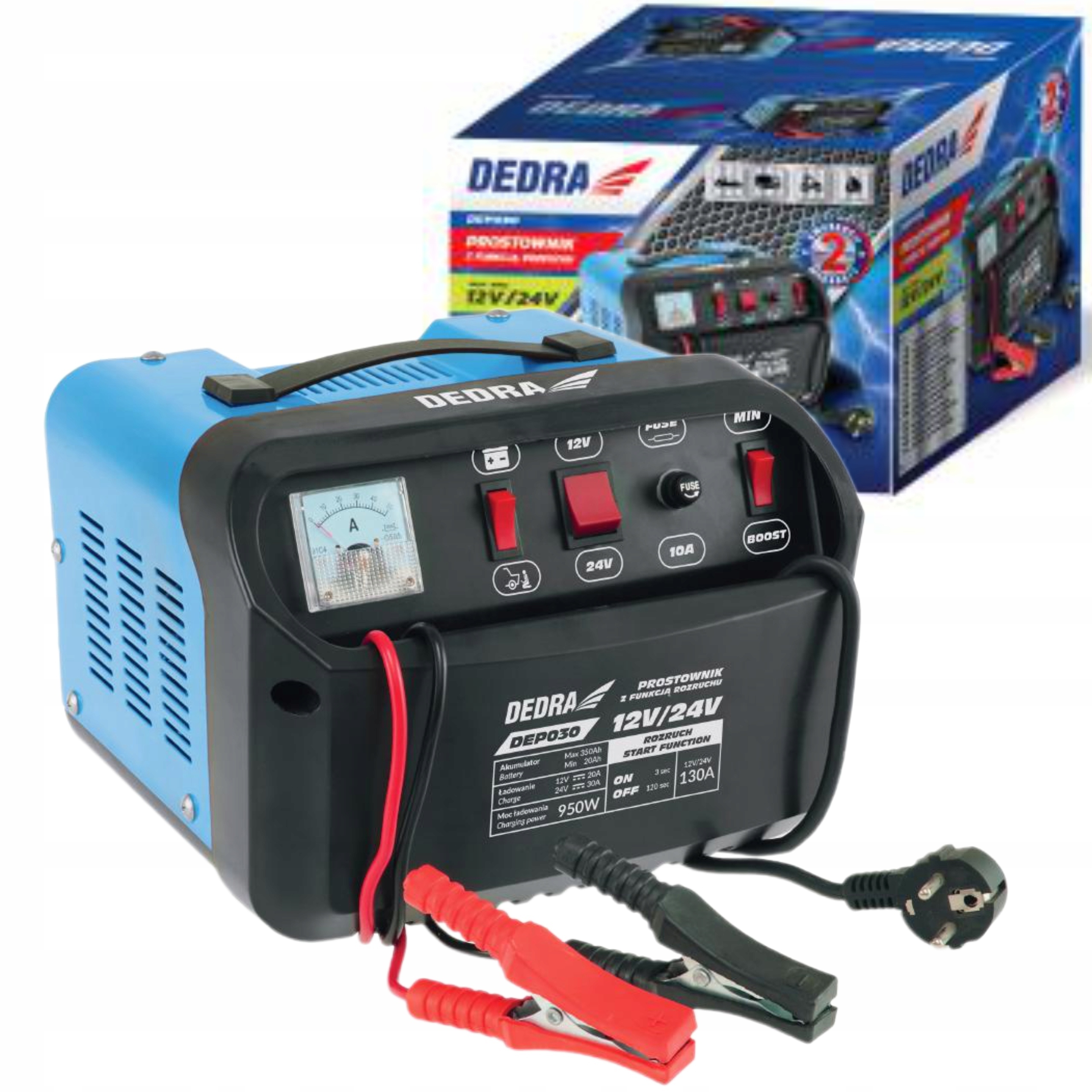Dedra Usmerňovač So Štartovaním 12/24V 20-350AH 950W DEP030 Akumulátor