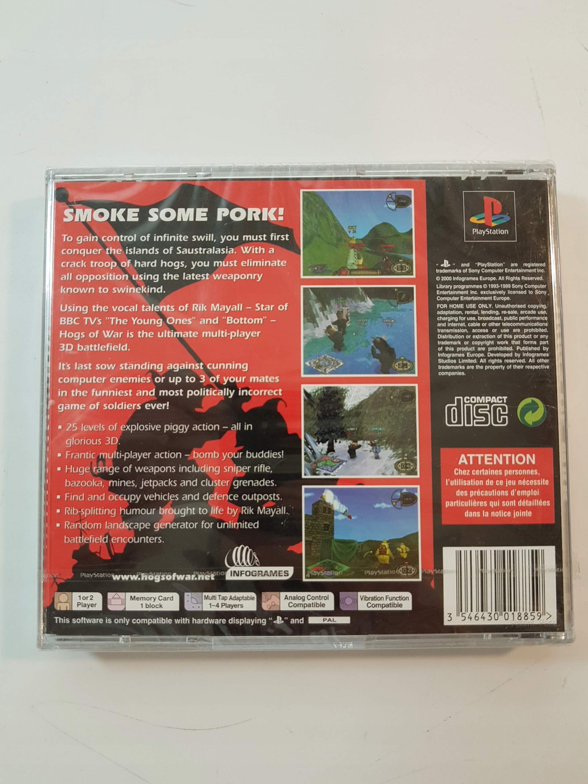HOGS OF WAR / NOWA / PSX PS1 / PLAYSTATION / Wydawca Atari / Infogrames