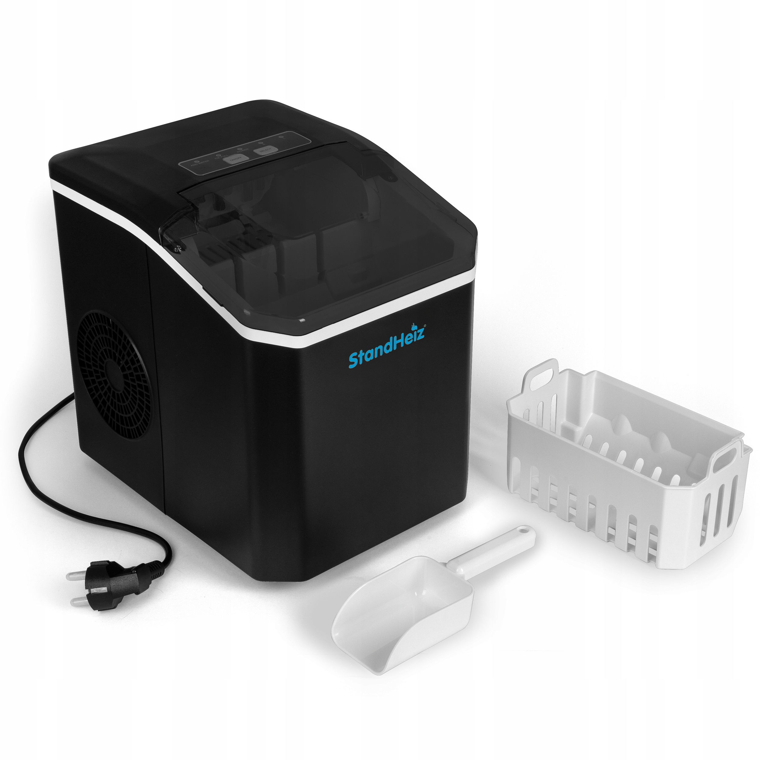 Výrobník Ledu Expresní Led Z Vody 12 Kg 24 Hodin Domácí Stroj Na Kostky