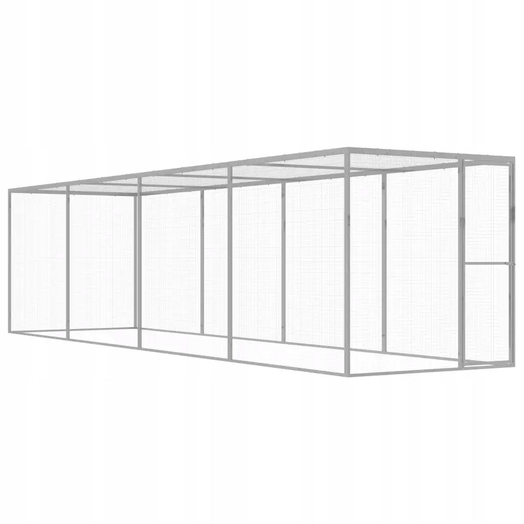 Levně Klec pro kočky 6x1,5x1,5 m pozinkovaná ocel
