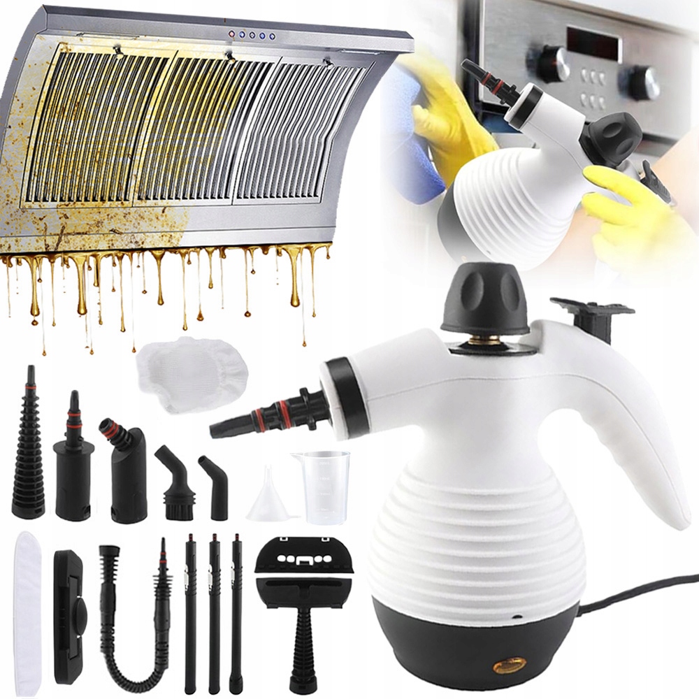 Myjka Parowa 1050W Parownica Ciśnieniowy Czyścik Akcesoria Mocny