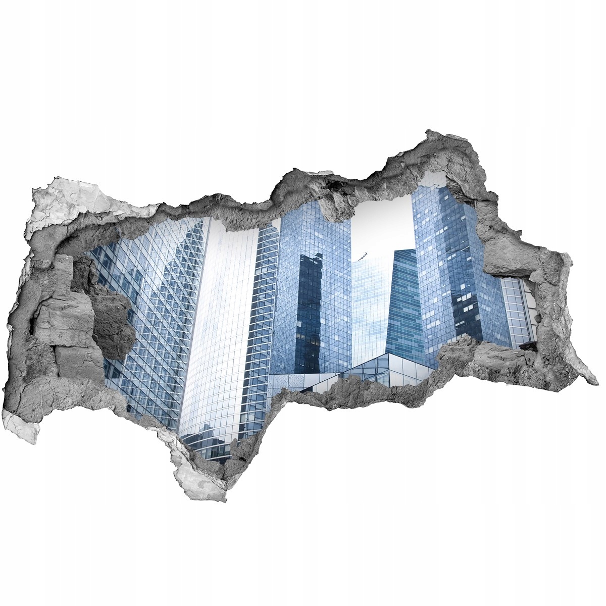 

Fototapeta dziura na ścianę 3d Drapacze chmur