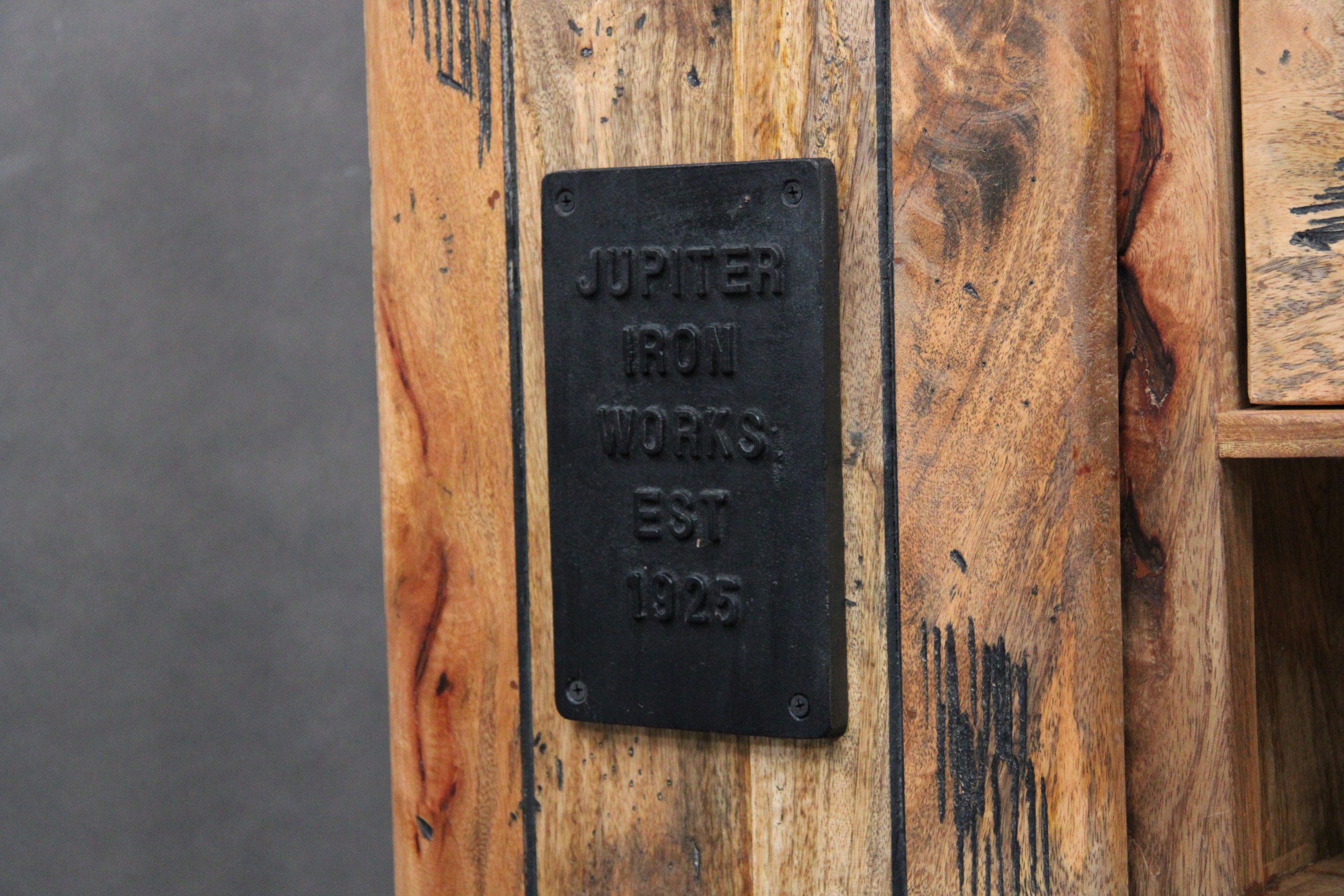 REGAŁ LOFT Drewniany lite Drewno Mango VINTAGE Szafka z półkami LOFTOWY Wysokość mebla 176 cm