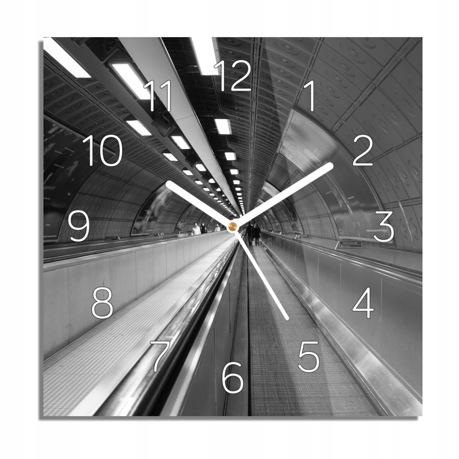 

Tunel Londyn metro zegar na szkle do kuchni 30x30
