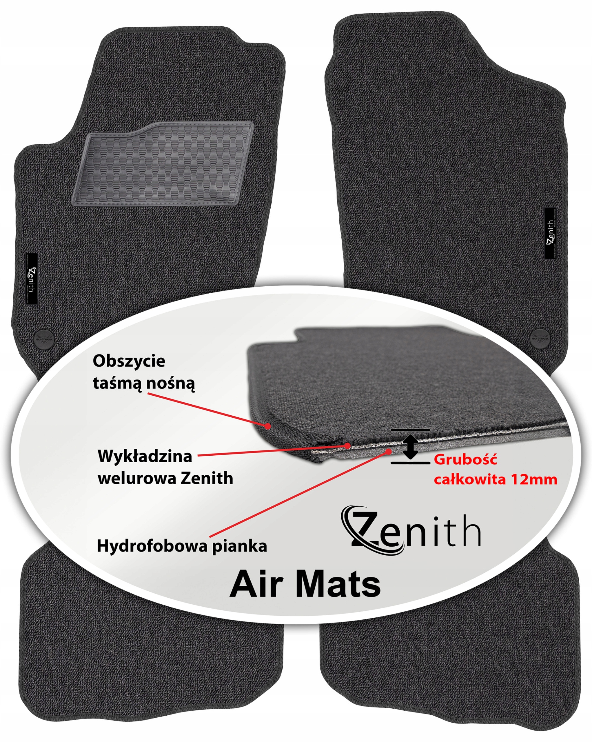 Vw Polo IV 2001-2009 Velurové koberce do auta Zenith Air Mats