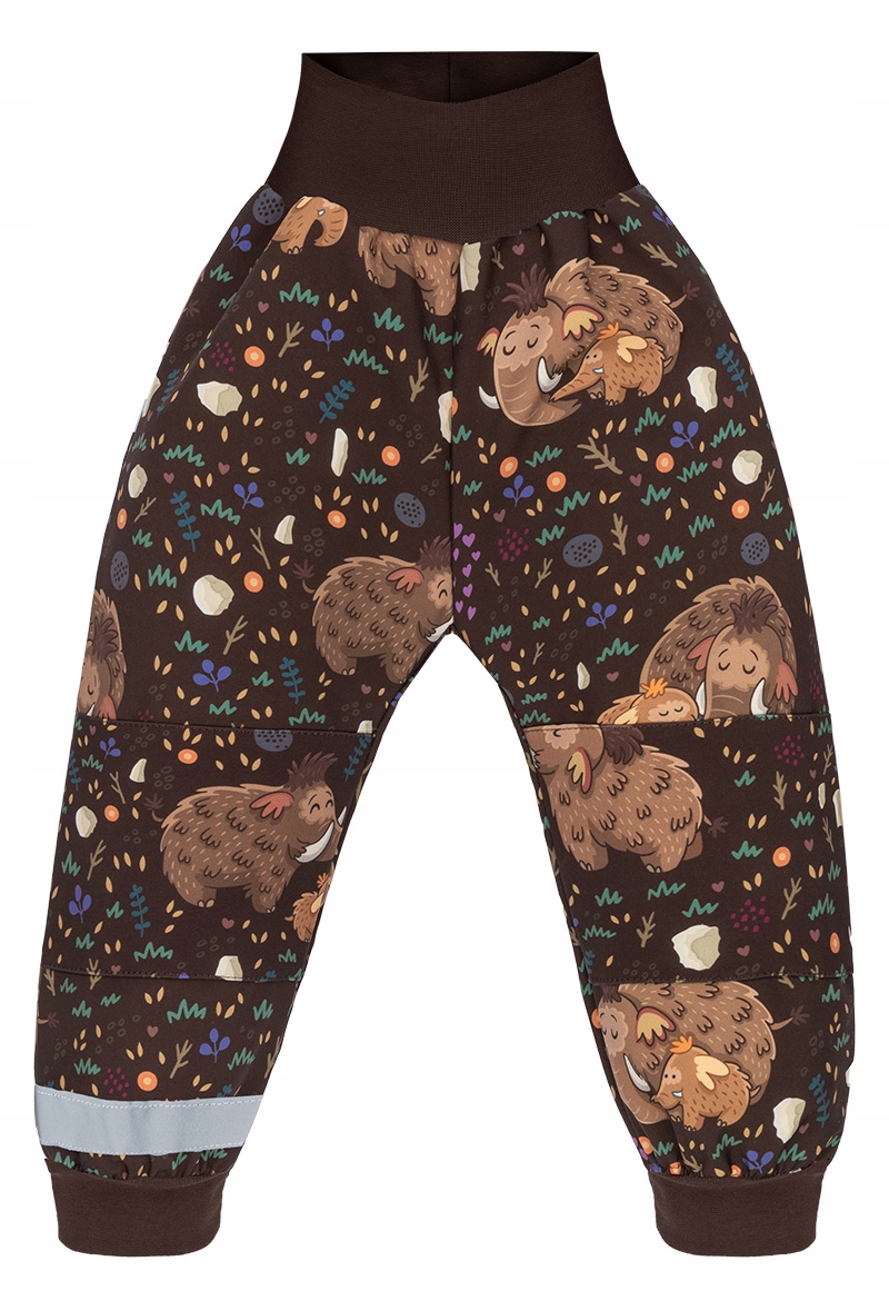 PRZECIWDESZCZOWE SPODNIE ODBLASK PREZENT mama mamut i mamuciątko R. 110 Marka ekoubranka