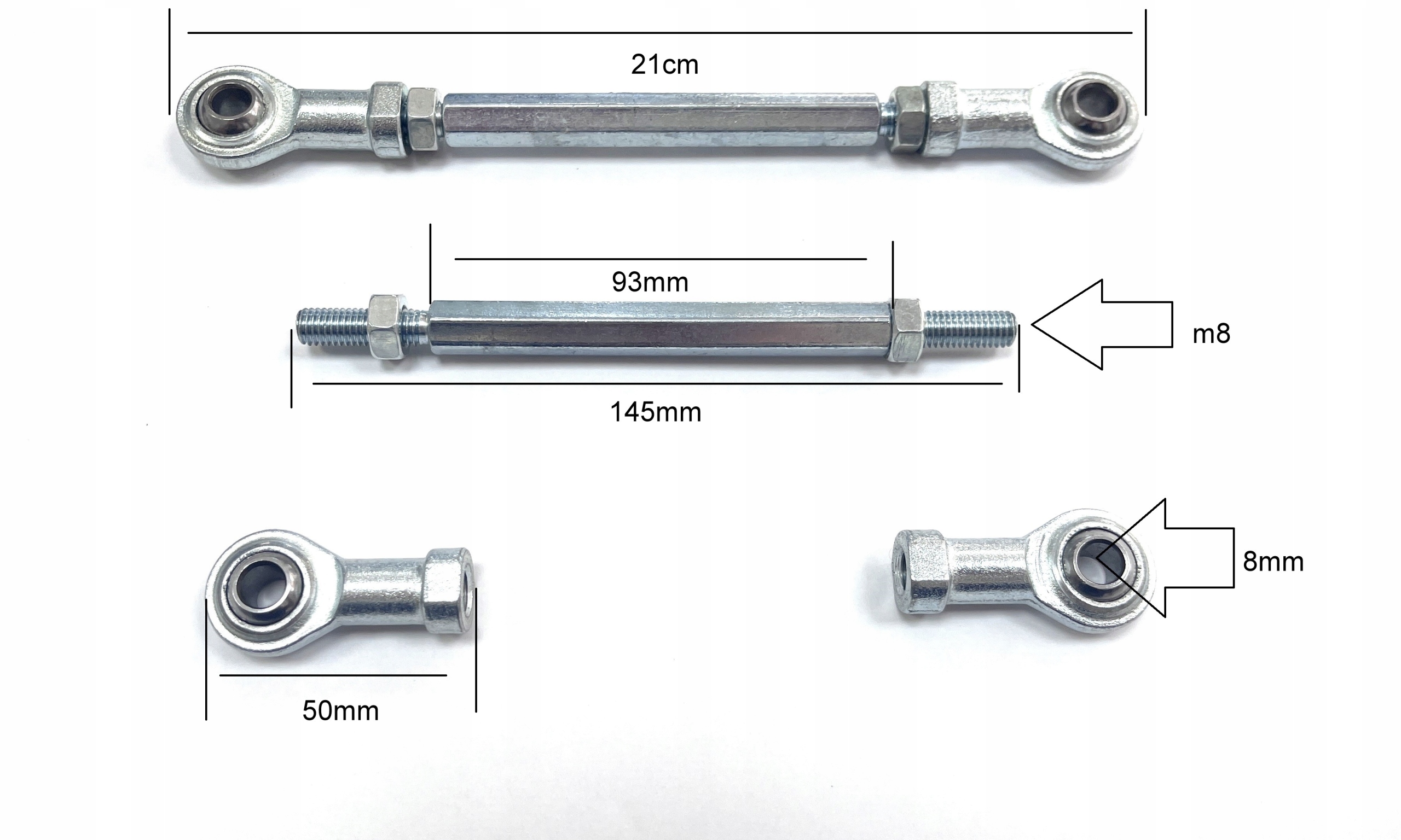 Drążek kierowniczy Mini Quad elektryczny 1200w 48V Komplet prawy + lewy Numer katalogowy części EXM12/6E-526