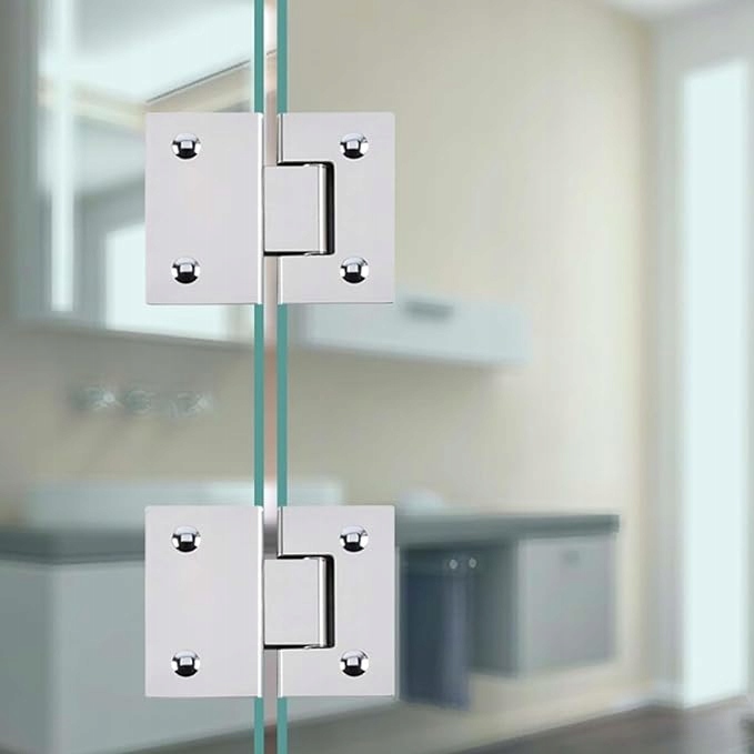 KLIPS ŁAZIENKOWY ZE STALI NIERDZEWNEJ 304 ZACISK DO SZKLANYCH DRZWI Marka bez marki