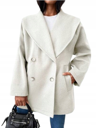 Shein Dámský Béžový Kabát Pro Každodenní Nošení