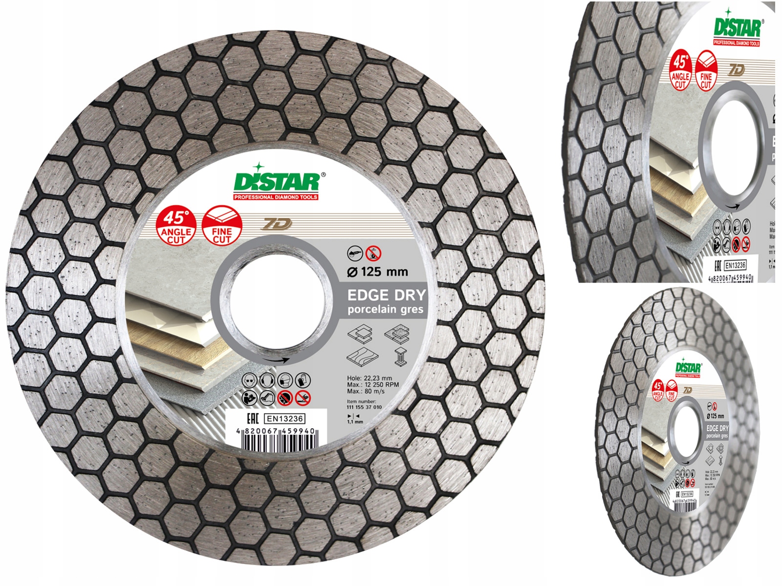 

Tarcza do cięcia pod kątem 45 Distar Edge Dry 125