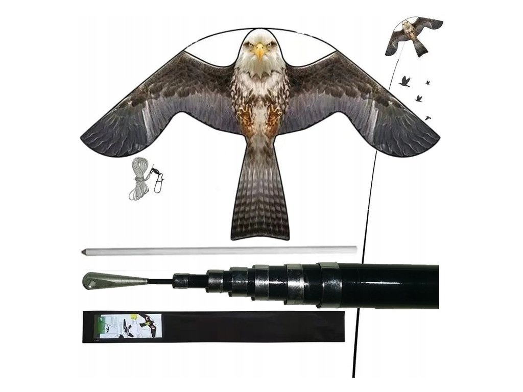 Profesionálny odpudzovač vtákov drak orol tyč 7 m