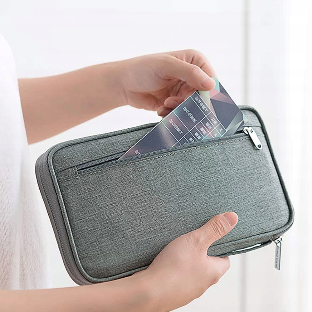 ETUI ORGANIZER PODRÓŻNY PORTFEL NA DOKUMENTY SZARY Marka inna