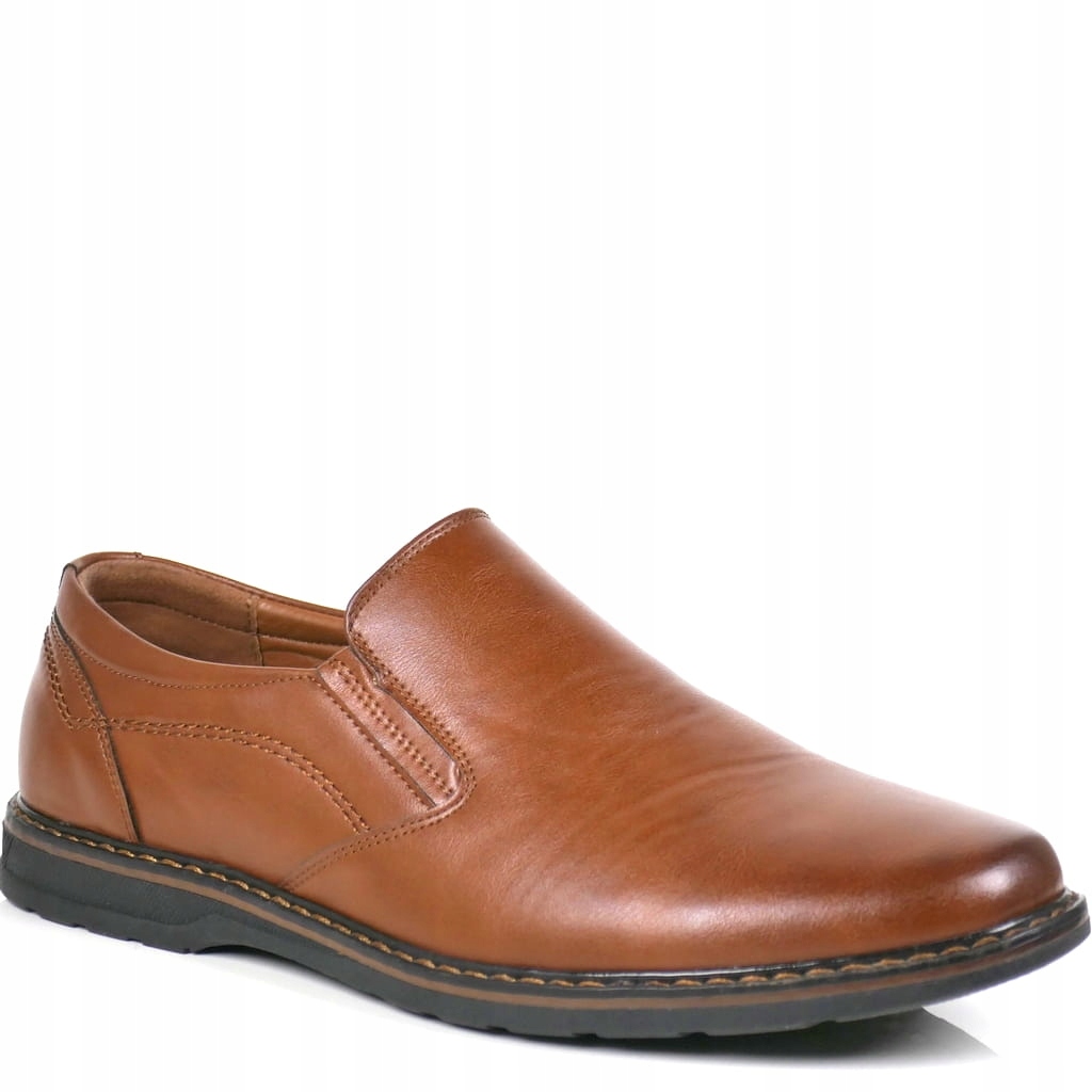 Hnědé Nazouvací Boty Pro Muže, Zdravotní Polobotky, Měkká Kožená Stélka