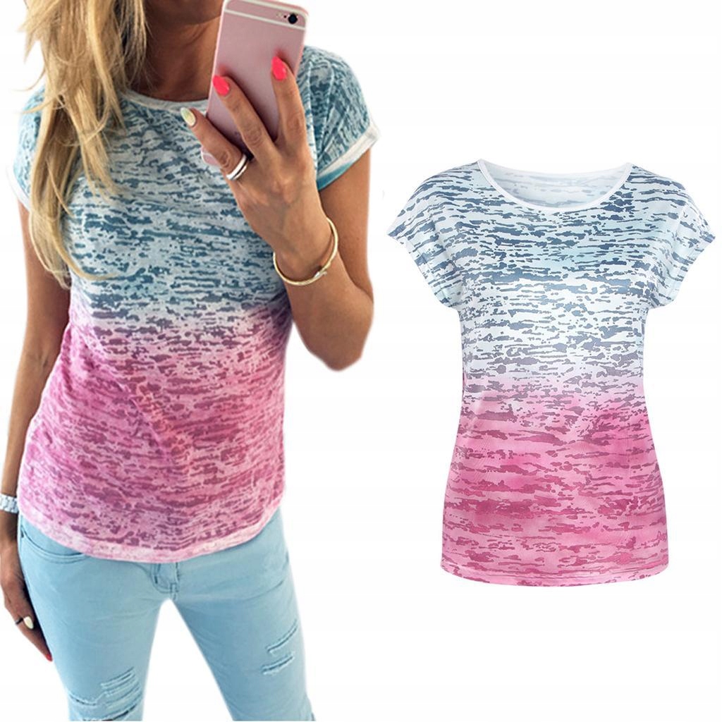 Moda damska letnia koszula bluzka Casual podkoszulki Wzór dominujący inny wzór