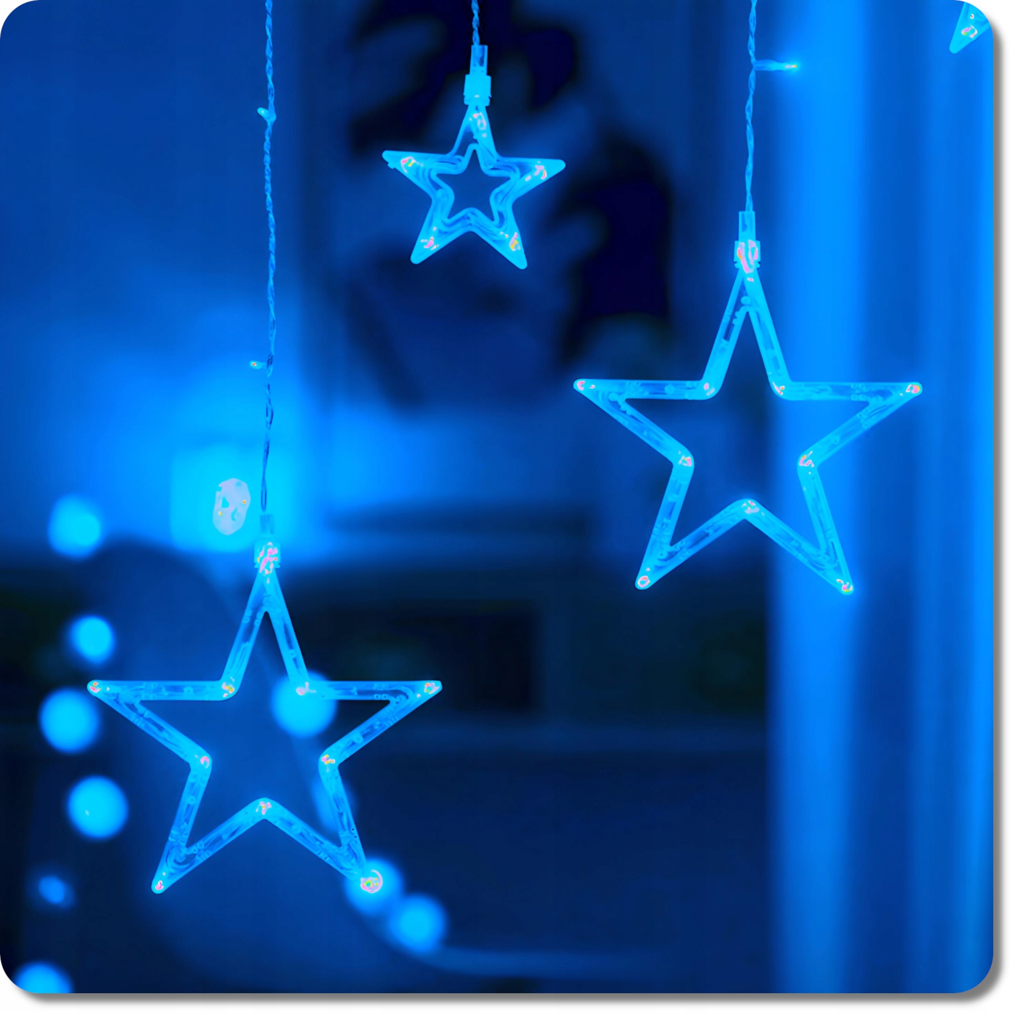 GWIAZDKI CHOINKOWE LED WISZĄCE GIRLANDA LAMPKI ŚWIĄTECZNE KURTYNA LED Liczba lampek 101 - 200